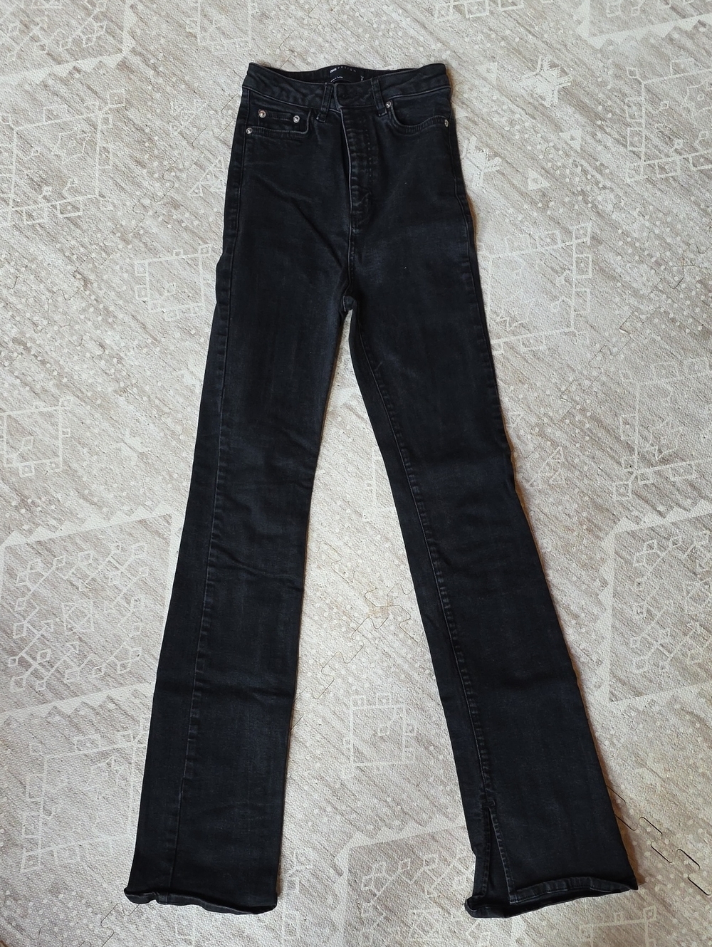 ASOS Black High-Rise Flare Jeans
